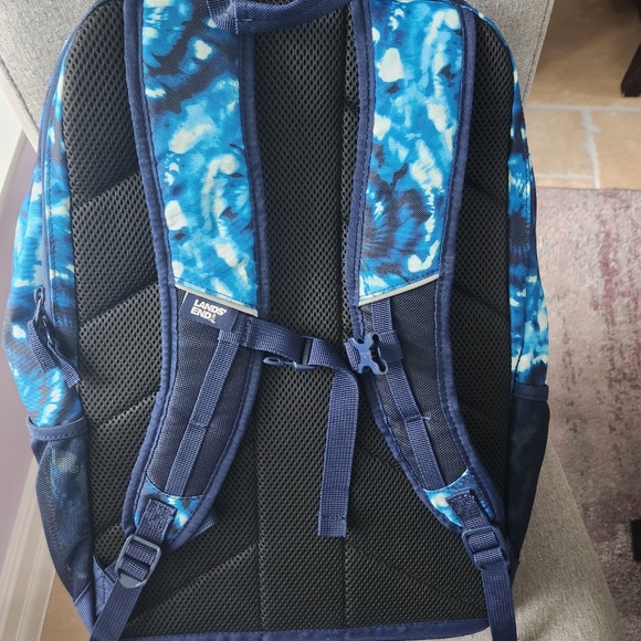 Lands\' End Tech Pack  XL Backpack in Deep Sea Navy Tie Dye Swirl, NWOT main image 8